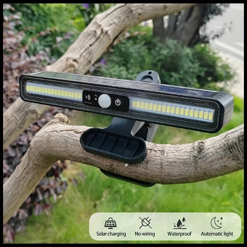 662936b6-29fc-4be6-bcd5-21ff668e1af8.jpg 1 Pack Solar Outdoor Sensor Light - IP65, High-Brightness 5630LED, Automatic On/Off, Clamp or Wall-Mounted, Durable Resin Design for Camping, Garage, Courtyard, Fence & Commercial Lighting, Solar Outdoor Lights, Fence Lighting, Modern Lighting, Solar Powered Lamp - Image 1