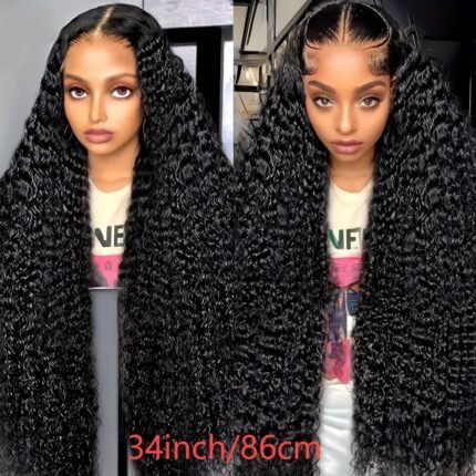 6x4 HD Lace Front Human Hair Wigs for Women - 100% Real Water Wave 250% Density Pre-Plucked Hairline, Beginner-Friendly Natural Look, 's Elegant Style, Styling Versatility | Realistic Hairline | Full Voluminous Wig