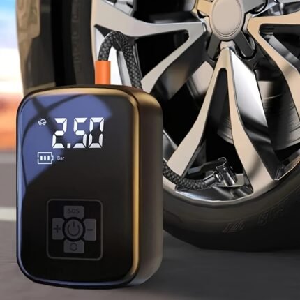 1pc Portable Tire Inflator with Digital Display - Fast Cordless Air Compressor, USB Rechargeable, Multi-Function Nozzle Adapter, Long-Lasting Lithium Battery for Car, Motorcycle, Bicycle Tires & Balls - Auto Parts, Tire Inflation|Digital Display|Compact Size, Tire Inflato