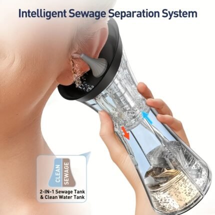 Ear Wax Removal Tool with Waste Tank, Safe Ear Cleaner with Temp Sensor, 2000mAh Large Capacity, LED Power Screen, Professional Ear Cleaning Kit for Adults & Kids (Best Gift) - USB Rechargeable, Lithium Battery, Professional Grade, Ear Cleaning Kit|Modern Ear Cleaner|Durable Construction, Ear Cleaning Tools