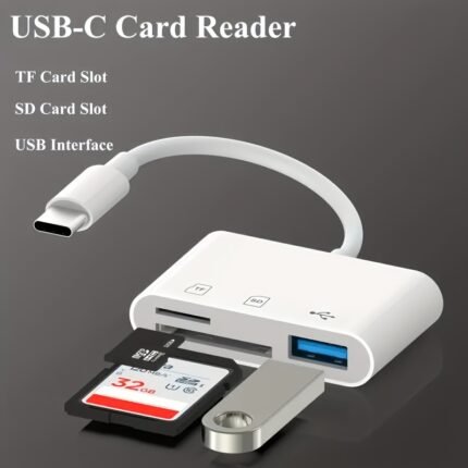 for Type C to SD Card Reader OTG USB Data Cable Micro SD/TF Card Reader Adapter Camera Adapter Memory Card Data Transfer for IOS Android Windows Laptop Phone