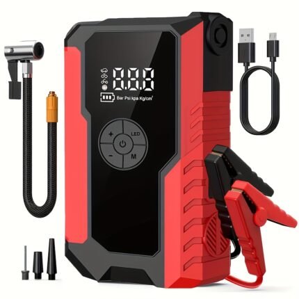 Portable Car Emergency Starter Set, 10000mAh, Quick Start Car, USB Input & Output, LED Emergency Light, Auto Accessories Tools, Wild Camping Essential Gift