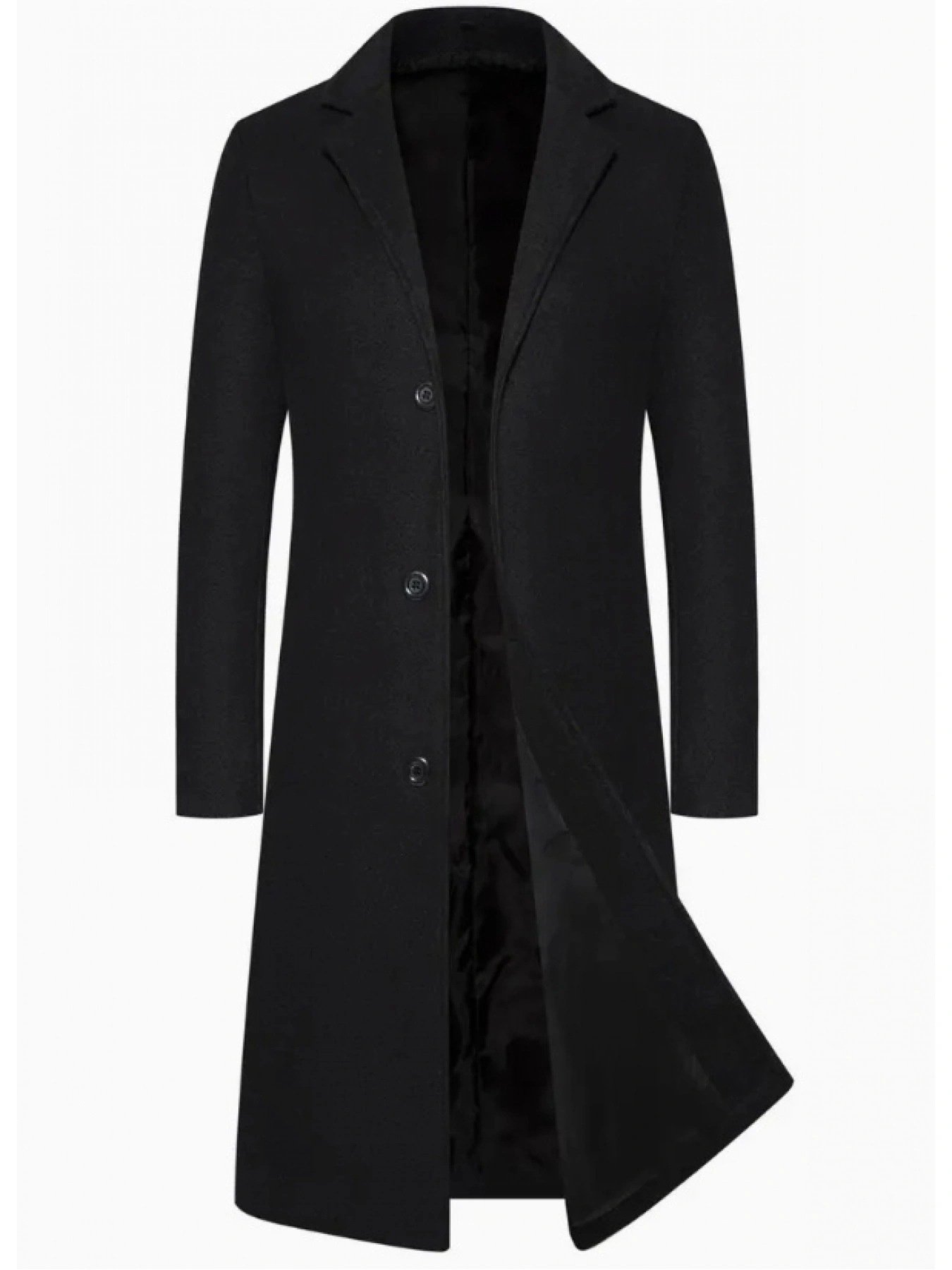 6ec47cb6e67443569af9caac9fec3499-goods.jpeg ZHQ Spring/Autumn Men's Korean Fashion Mid-Length Single-Breasted Lapel Slim Trench Coat - Image 1