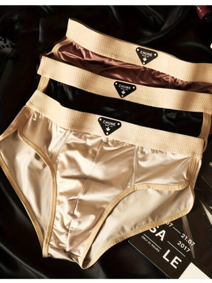 3pcs Men'S Mid-Rise Briefs - Soft, Breathable & Durable Ice Sliky Fiber Fabric, Comfortable Underwear in Beige, Brown & Black, Perfect for Casual Attire & Formal Occasions, Comfortable Underwear | Stylish Underwear | Smooth Texture, Men Underwear For Men, Men Underwear Brief, Men Boxer, Men Underwear, Men Briefs, Men Panties, Men Triangular Panties, Men Slip Underwear, Men Trousers