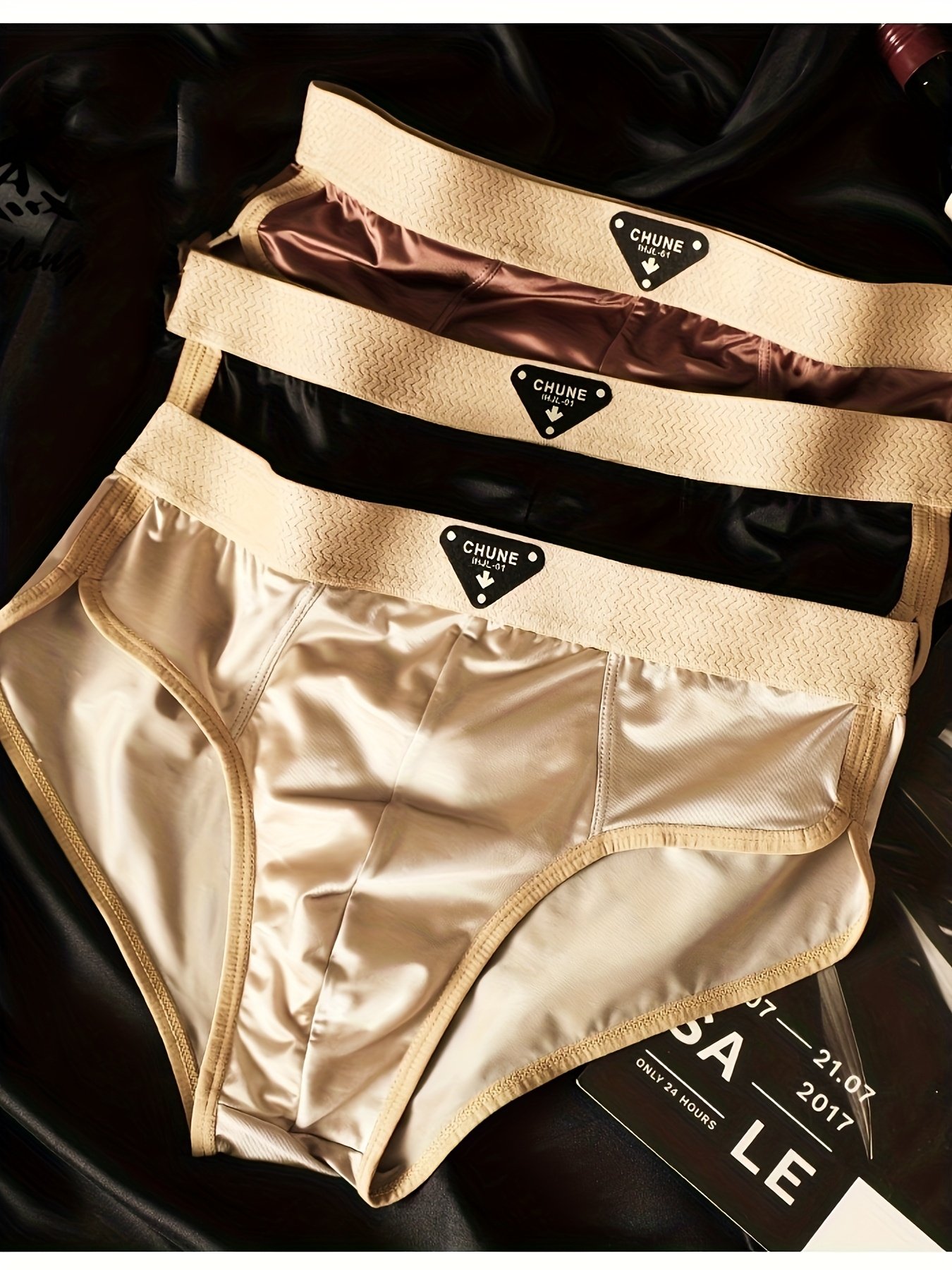6efd73eb-8582-4ed9-8173-f39a9f544000.jpg 3pcs Men'S Mid-Rise Briefs - Soft, Breathable & Durable Ice Sliky Fiber Fabric, Comfortable Underwear in Beige, Brown & Black, Perfect for Casual Attire & Formal Occasions, Comfortable Underwear | Stylish Underwear | Smooth Texture, Men Underwear For Men, Men Underwear Brief, Men Boxer, Men Underwear, Men Briefs, Men Panties, Men Triangular Panties, Men Slip Underwear, Men Trousers - Image 1