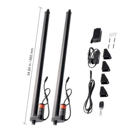 VEVOR 2PCS Linear Actuator Kit, 30 Inch High Speed 0.35"/s Linear Motion Actuator 12V, 220lbs/1000N Linear Actuator for TV/Table/Sofa Lifting, IP54 Protection - Wireless Remote Control Included