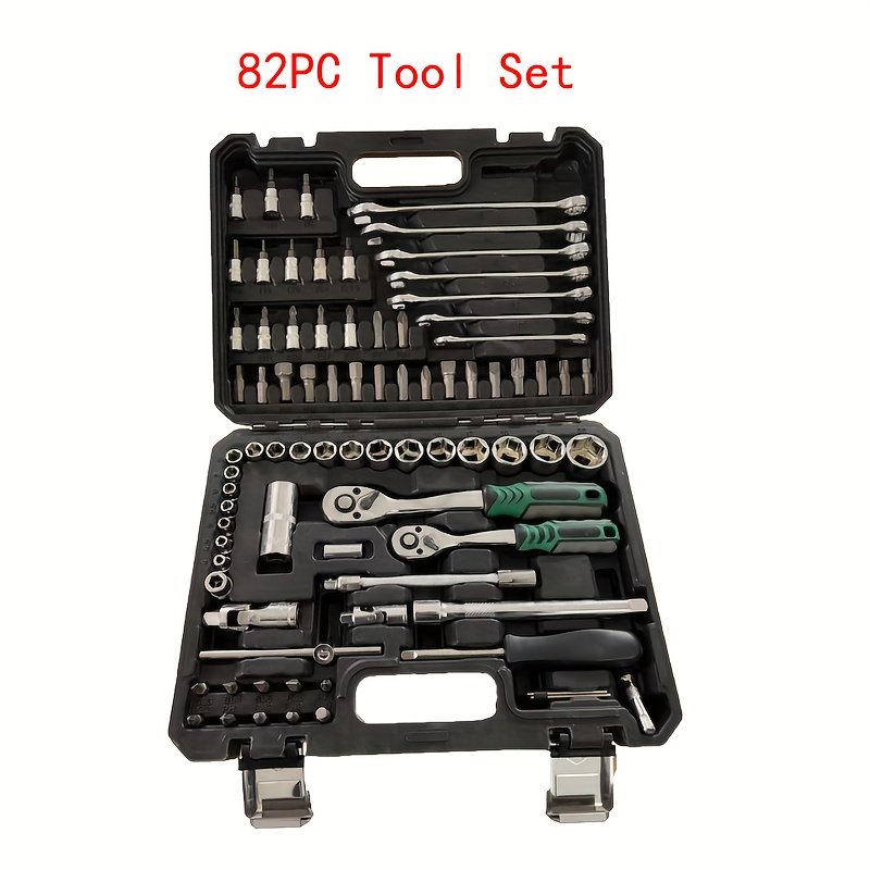 74681174-3eea-4813-a5a5-d234879beedb.jpg 82/94/108pcs Home Tool Kit/ Mechanics Tool Set, Hammer, Screwdrivers, Sockets, Ratchet, Hex Keys, Pliers And More, Auto Repair Tool Set, General Household Hand Tool Set With Storage Toolbox - Image 1