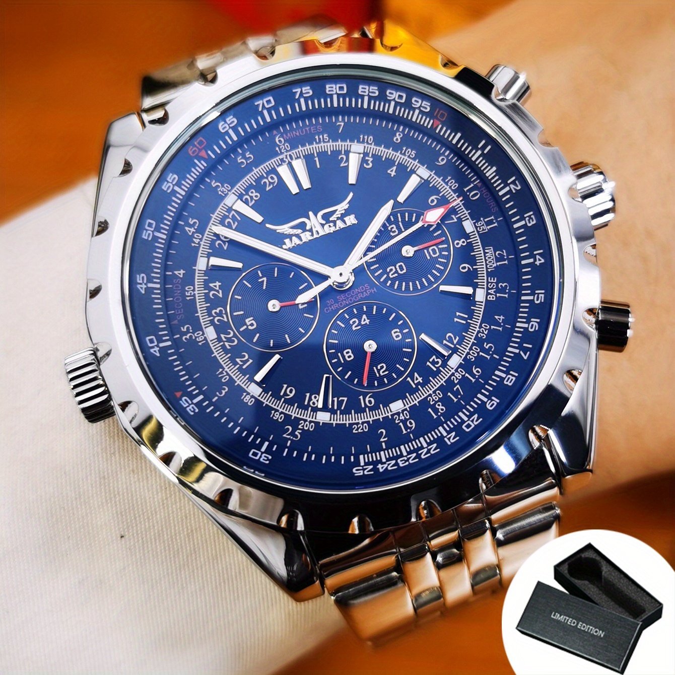 76f33257-cf04-4e98-95e7-b3c6adf34ee4.jpg 1pc Pilot Sports Automatic Mechanical Watch for Men Fashion Multifunctional Small Dials Week 24 Hours Display Calendar Business Casual Mens Watches Top Brand Luxury New Year Birthday Festival Gifts, Unique Watches For Men, Mechanical Watches For Men High Quality, Men's Fashion Accessory, Stylish Men's Watch, Elegant Wristwatch, Precision Engineering, Durable Timepiece, Wristwatch For Men, Gift For Him, Professional Men - Image 1