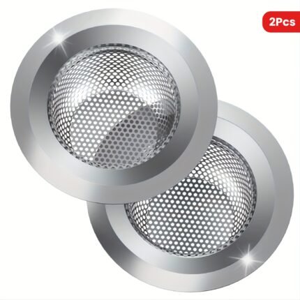 2 Pieces Stainless Steel Large Wide Rim 4.5" Diameter Kitchen Sink Strainer, Food Catcher and Steel Sink Filter for Most Sink Drains