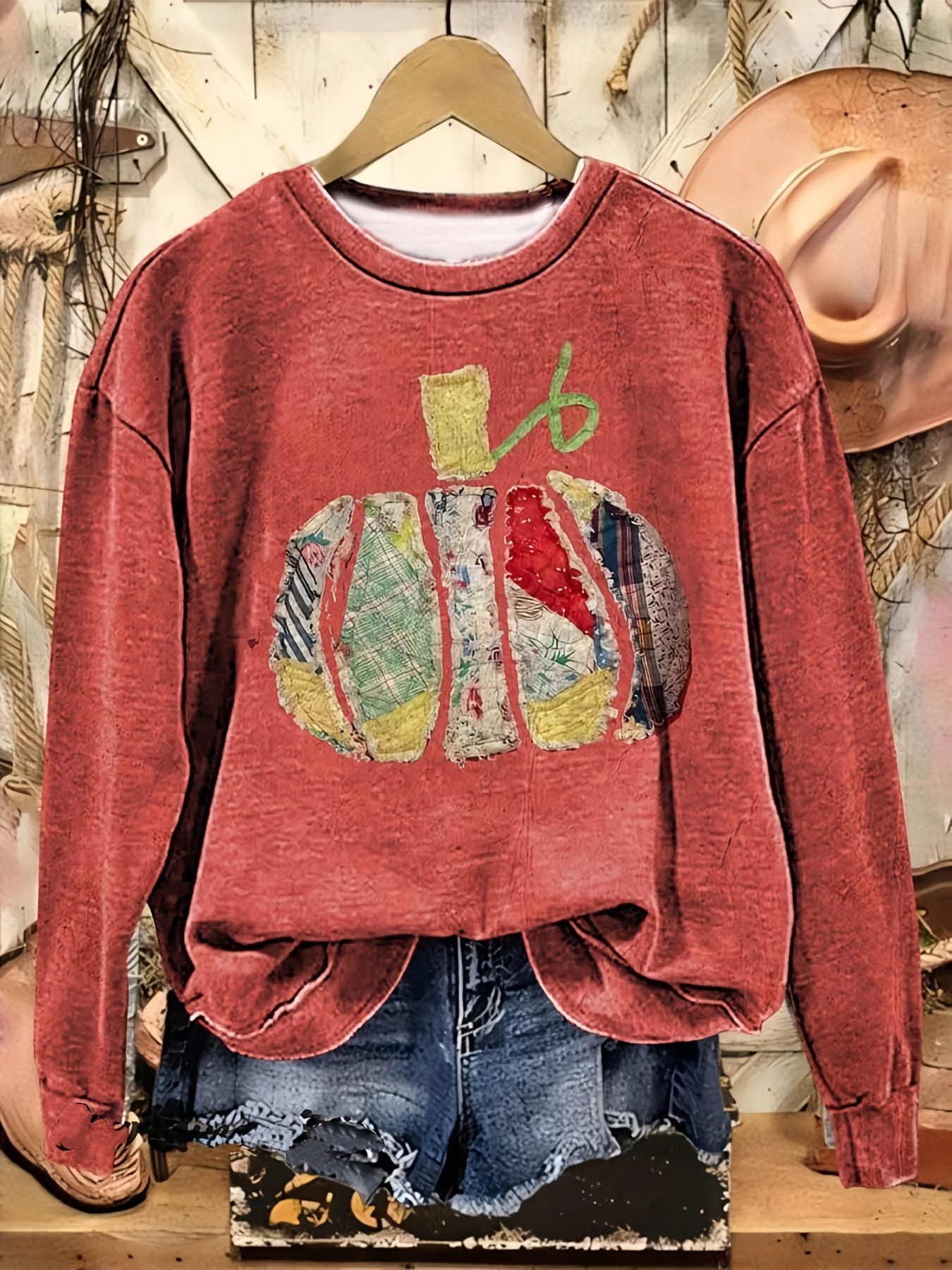 78a80ed2-c2f6-4157-a63c-35cea982462d.jpg Women's Casual Sweatshirt, Women's Long-sleeved Round-neck Sweatshirt, Fashion Print, European And American Women's Casual Top, Digital Printing for All Seasons, Halloween - Image 1