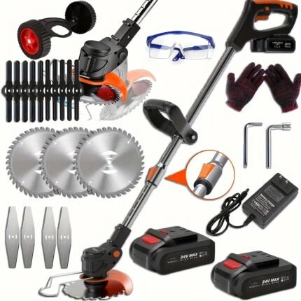 Cordless Lithium Battery Handheld Lawn Mower - Portable, Multifunctional, And Effortless Cutting For Small To Medium-Sized Lawns And Gardens - Perfect Gift For Household Use, Halloween, And Christmas