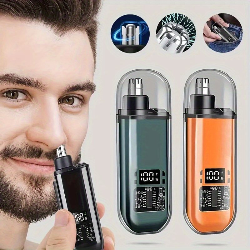 7b72a1da979a4731858677657e152380-goods.jpeg 1pc Portable Electric Nose & Ear Hair Trimmer for Men & Women - USB Rechargeable with 500mAh Lithium Battery, Fast Charging via Computer & Car USB, Compact Durable Plastic Design, Efficient Personal Care Tool, Ideal Gift, Nose Hair Trimmer - Image 1