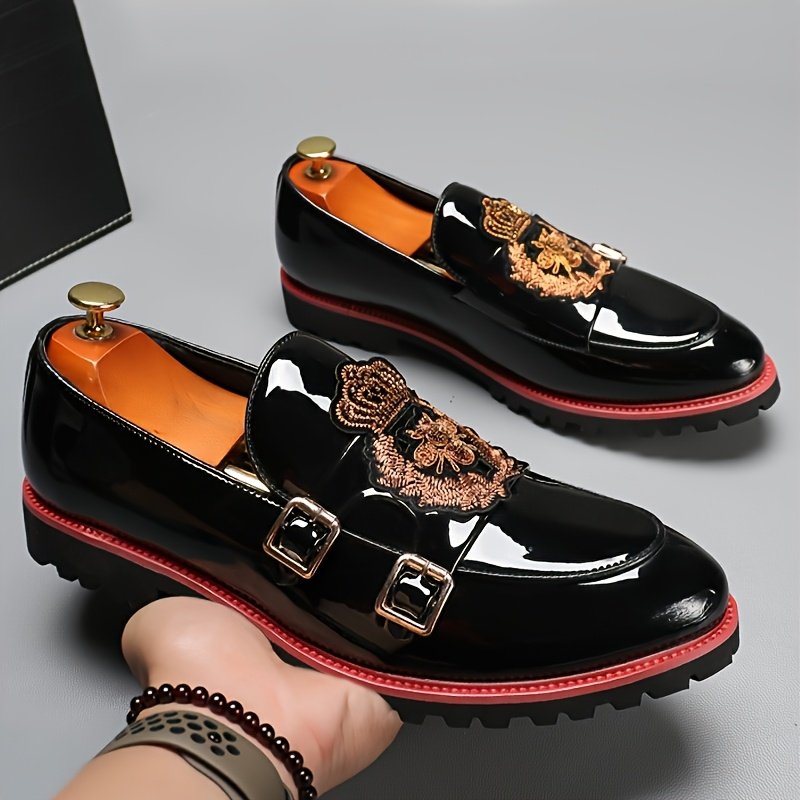7c94c4f9-b46a-4e78-bcee-0b35439c9c3f.jpg Men's British Style Embroidered Slip-On Loafers - Casual, Business Shoes - Image 1