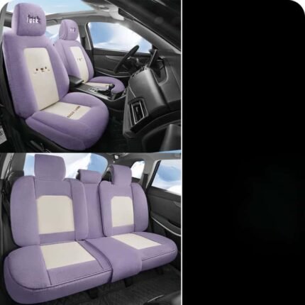 Luxury Plush Car Seat Covers - Fit for SUVs, Pickups & Sedans, All-Season Comfort, Easy Care