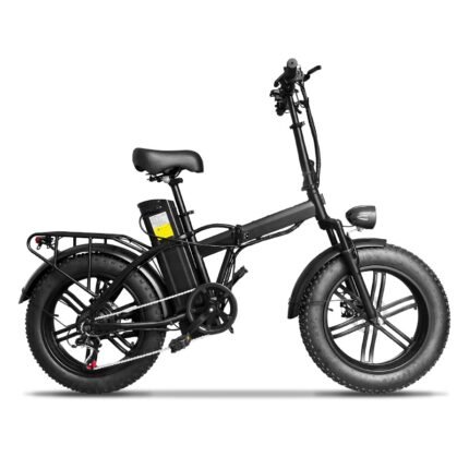 Foldable Electric Bicycle For Off-Road&Commuting, Foldable, Fat Tire E-Bike, 48V 700W Brushless Motor, 35-Mile Range, 20-Inch Pneumatic Tires, SHIMANO 7-Speed, Front LED Light, Front & Rear Disc Brakes, 25MPH Max Speed, Ideal For Off-Road & Commuting
