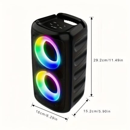 LED Speaker with Microphone, Large Audio System, Portable Stereo Speaker, Suitable for Outdoor Square Dancing, Park Performances And Stage Events
