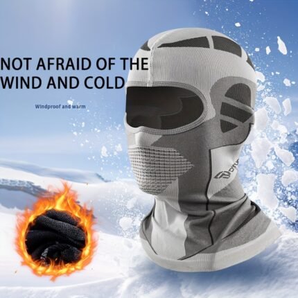 1pc Extreme Cold Weather Balaclava - Windproof Thermal Face Mask & Neck Gaiter with Full Face Coverage, Breathable Moisture-Wicking Polyester Fleece Lining - for Skiing, Snowboarding, Motorcycling, Hiking, Cycling - Men'S Winter Sports Gear (1pc), Outdoor Activities, Snug Fit, Durable Construction, Outdoor Enthusiasts