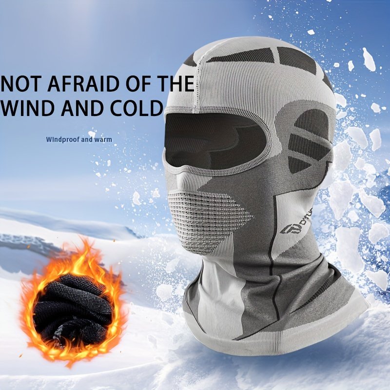 809dfa4e-d303-41cd-9d78-6a0ed910dda3.jpg 1pc Extreme Cold Weather Balaclava - Windproof Thermal Face Mask & Neck Gaiter with Full Face Coverage, Breathable Moisture-Wicking Polyester Fleece Lining - for Skiing, Snowboarding, Motorcycling, Hiking, Cycling - Men'S Winter Sports Gear (1pc), Outdoor Activities, Snug Fit, Durable Construction, Outdoor Enthusiasts - Image 1