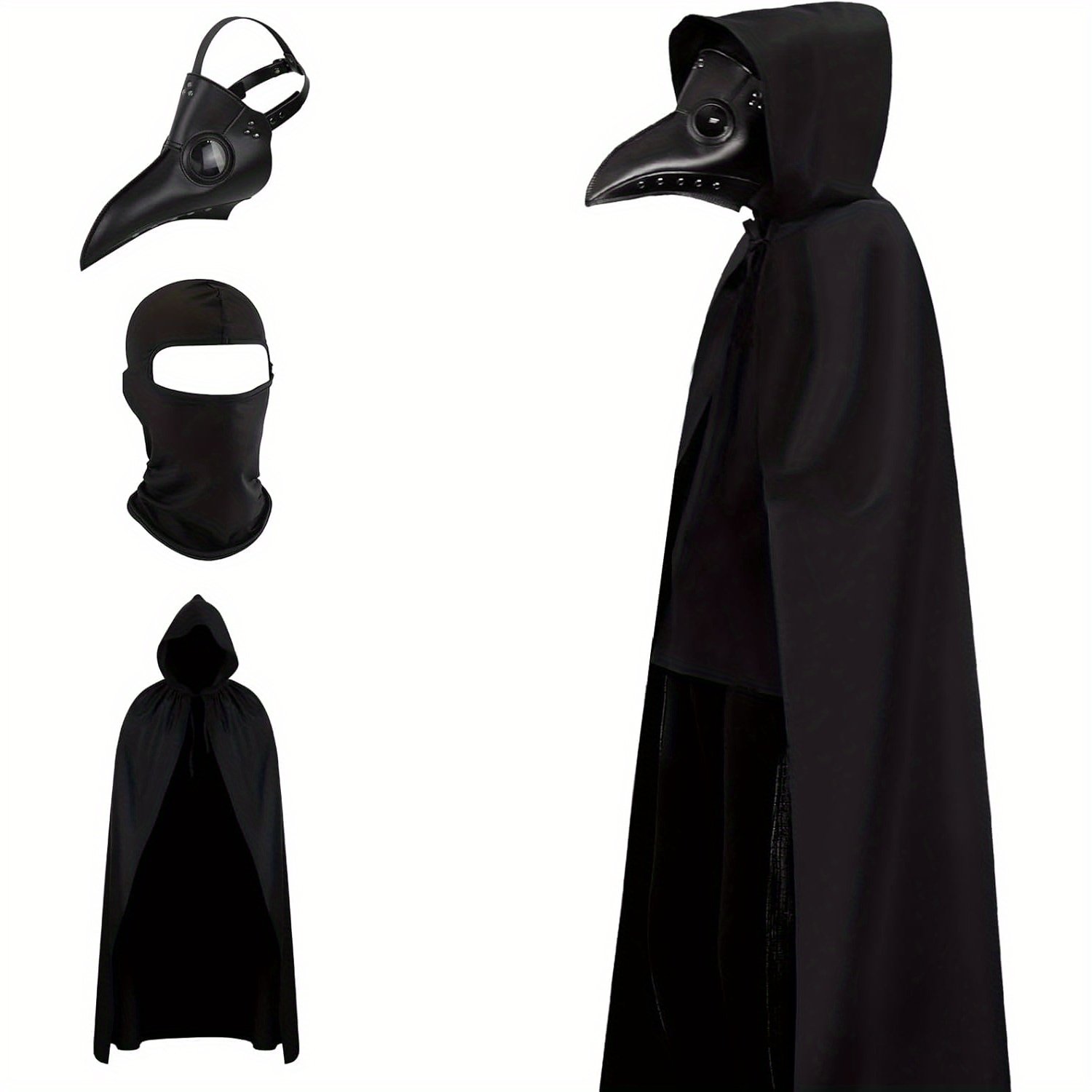 80bc2bcd421043bca1ed851d4871d1b7-goods.jpeg Halloween Mask for Adults, Plague Doctor Mask, Scary Halloween Costume Renaissance Dress for Women or Men - Image 1