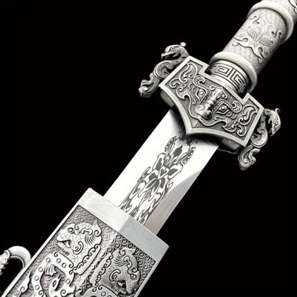 1pc Of High Manganese Steel Material, Length Of 106cm, Chinese Ancient Style Sword, Beautiful Christmas Gift, Home Ornament Decoration