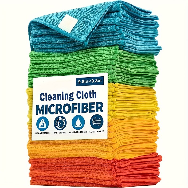 83d36628-c14c-446d-afa9-385da74d588a.jpg 8/16/32-Pack Microfiber Cleaning Cloths - Reusable, Nonwoven, Super Absorbent, Non-Scratch Wipes for Dusting, Polishing, and Wiping in Kitchen, Car, Glass, Floors, and Furniture - Durable Household Cleaning Cloths - Image 1