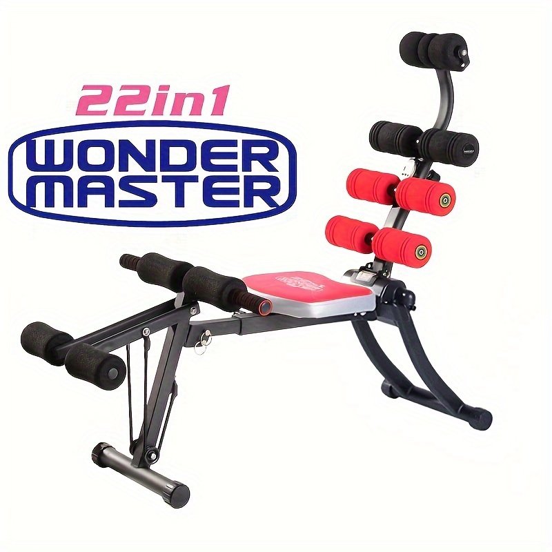 844b5d42-47bd-4402-9189-def56291c898.jpg Ab Workout Equipment, Core Strength Trainer Ab Crunch Machine With Resistance Band Whole Body Exercise Equipment, Home Gym Fitness Equipment For Body Shaping, Christmas Gift, Without Battery - Image 1