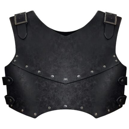 Medieval Faux Leather Chest Armor, Retro Mercenary Knight Archer Body Armor, Adjustable Vest Armour For Faire