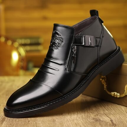 CKYF89618 Embossed Casual Men's Ankle Boot