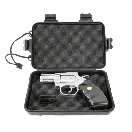 Realistic Gun-Shaped Windproof Lighter with Red Flame Muzzle Silencer & Adjustable Flame - Heavy-Duty Zinc Alloy, Bullet-Action Mechanism, Cyclic Charging System, Compatible with Liquid Gas Refills (Fuel Not Included) - Ideal for BBQ, Kitchen, Cigar, Use - Multifunctional Firearm Replica Lighter