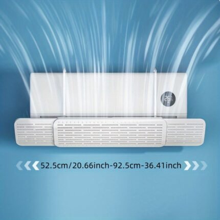 New Wall-Mounted Air Conditioner with Adjustable Air Deflector, Retractable, Uniform Airflow And Silent Design, Essential for Summer Coolness, Suitable for 11 Holidays