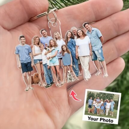 2D Flat, Personalized Family Photo Keychain - Custom Photo Upload, Durable 2D Flat Design with Your Own Picture, Valentine's Day & Father's Day Gift, Sentimental Keepsake for Parents, Couples, Groups - Upload Your Own Photo for Unique Personalized Gift, Holiday Present, Stylish Accessory, Premium Finish, Longlasting Material, Couples Present, 2D Flat