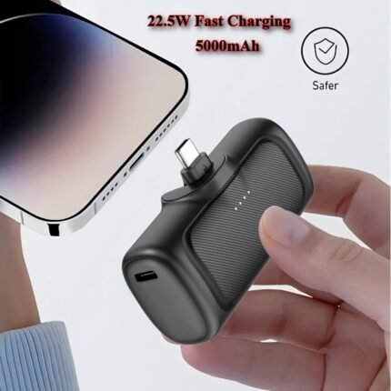 22.5W fast charging, 5000mAh mini portable power bank, USB-C power bank, universal compatibility, USB Type-C dual power mode, rechargeable lithium polymer battery, suitable for iPhone 16/ 15 series and Android devices, Portable Charger, Portable Phone Charger, Onthego Charging, Emergency Charging, Lightweight Charger, Sleek Power Bank, Efficient Charging, Dual Mode Charging, Usbc Charger, Frequent Travelers, Mobile Professionals