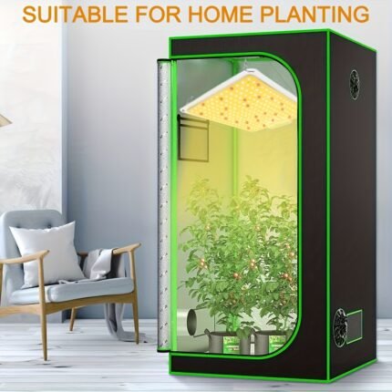 Growth Light, 234 LED 3x3 Feet Coverage, Ultra-low Power Consumption, High PPFD, Indoor Plant Growth Light Full Spectrum, Suitable for Indoor Seedling Succulents, Vegetables And Flowers, Hanging Type, Plug & Play,