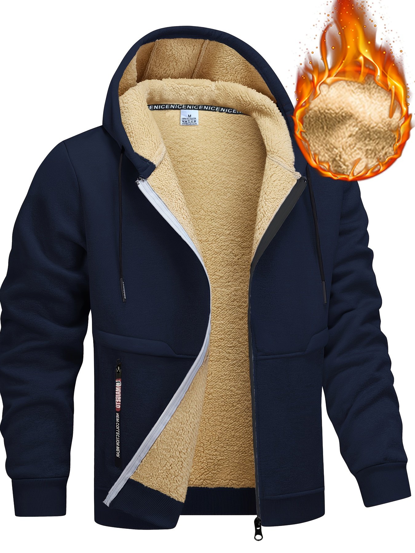 8c19d365-a00b-4219-9a2c-b4743d41a530.jpg Men'S Heavy-Duty Winter Jacket - Full-Zip Hooded Coat with Drawstring Hood, Soft Warm Outerwear, Front Zipper Closure & Side Pockets - Cold Weather Outerwear for Everyday & Formal Use - Fall/Winter Jacket for Men, Winter Coats, Seasonal Fashion, Classic Design, Durable Construction, Outdoor Enthusiasts, Fall Outerwear, Casual Style, Highquality Fabric, Outdoor Adventurers, Thick, Formal Wear, Stylish Coat, Fabric, Detailed Construction, Premium Craftsmanship, Outdoor Enthusiasts - Image 1