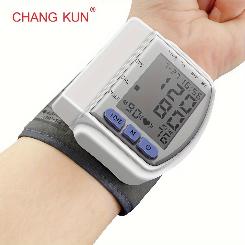 8c3856ce-1592-4c5c-a208-aa3dcdfcc3ef.jpg Automatic Blood Pressure Monitor Wrist Cuff with Large LCD Screen And Durable PP Storage Box - Adjustable Cuff, Pulse Rate Detection, Irregular Heartbeat Alert, Battery-Powered (Batteries Not Included), Safe for Adults, 36V Or Lower, Summer Deal - Image 1