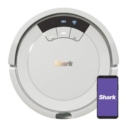 Shark AV752 / RV763 ION Robot Vacuum, Tri-Brush System, Wifi Connected, 120 Min Runtime, Works with Alexa, Multi Surface Cleaning, White