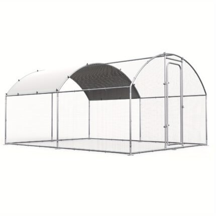 Chicken Coop Metal Large Chicken Run For Yard Chicken Pen Outdoor Heavy Duty Poultry Cage With Waterproof And Anti-Ultraviolet Cover For Outdoor Farm Use