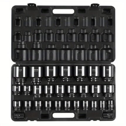 VEVOR Impact Socket Set 3/4 Inches 29pcs Impact Sockets, 6 - Point Sockets, Rugged Construction, CR - M0, 3/4 Inches Drive Socket Set Impact SAE 3/4 Inch - 2 - 1/2 Inch, with A Storage Cage Ultamate Socket Set Dzt3653, Sockets For Impact Driver