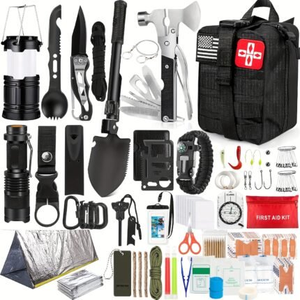 Survival, 14/152/258pcs Professional Survival Gear And Equipment with Molle Pouch.Outdoor Shovel. Outdoor Multifunctional Tool.for Men Dad Husband Who Likes Camping Outdoor Adventure