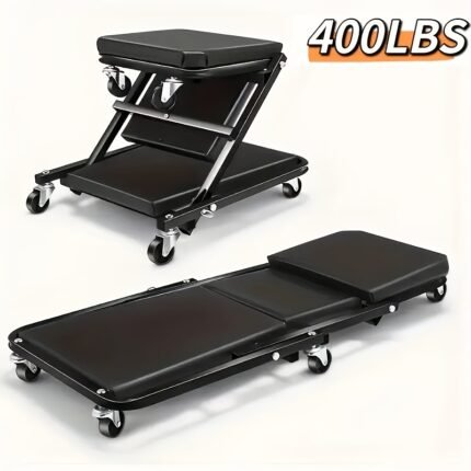 New Gifts for Husbands In 2026:36-inch Outdoor Z-crawl Seat, Adjustable Load Board Folding Cart Crawl Kit, 6 Wheels 2.5-inch Father's Day Gift