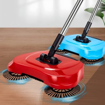 3-in-1 Multifunctional Hand Push Sweeper & Vacuum - Perfect for All Hard Floors, Pet Hair & Dust Removal - Ideal for Bedroom, Living Room Cleaning - Great Holiday Gift for Halloween, Thanksgiving, Christmas