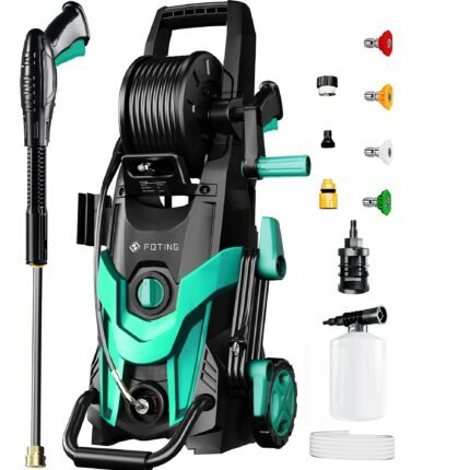 2025Upgraded Electric Pressure Washer, 4500 PSI 3.2 GPM Power Washer with 4 Quick Connect Nozzles, Inlet Hose & Filter& Foam Cannon for Cars/Fences/Driveways/Home Cleaning, Electric High Pressure Washer, Portable Pressure Washer Heavy Duty, Pressure Washer Hose, Battery Operated Pressure Washer, Pressure Washer Surface Cleaner, Fence Cleaning, Car Washing, Portable Design, Heavyduty Washer, Highpressure Motor, Reinforced Hose, Cleaning Equipment, Water Spray Gun, Pressure Washer