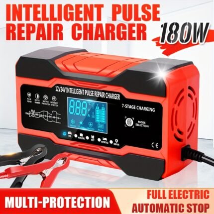Battery charger 12V10A24V5A battery charger intelligent pulse repair motorbike car charger