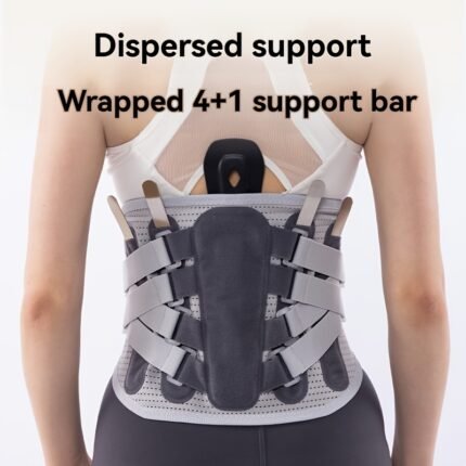 1pc Back Brace With 5 Support Belts For Lower Back Pain Relief, Back Support Belt For Women & Men, Lower Back Support With Large Area Support, Lower Back Brace For Work