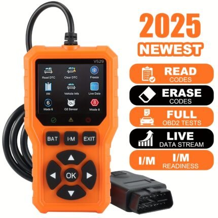 Advanced OBD II Scanner Car Engine Fault Code Reader CAN Diagnostic Scan Tool, Read And Clear Error Codes for 1996 Or Newer OBD2 Protocol Vehicle, Without Battery