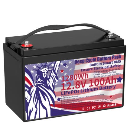 12.8V 100Ah Group 31 LiFePO4 Battery, 100A BMS Rechargeable Lithium Battery, Deep Cycle Battery Pack, 1.28kWh -Higher Energy Density, Perfect for RVs, Van, Trailer, MotorHome and Boats,home backup systems and off-grid living