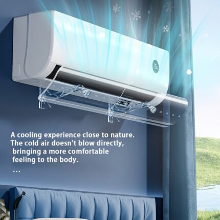 65-Scene Adjustable Wall-Mounted Air Conditioner Radiator with Ventilation Holes - Direct Airflow Control, Prevents Blowing and Water Evaporation, Stylish Design, Premium Craftsmanship, Transparent Structure, Adjustable Airflow | Fashionable Vent Cover