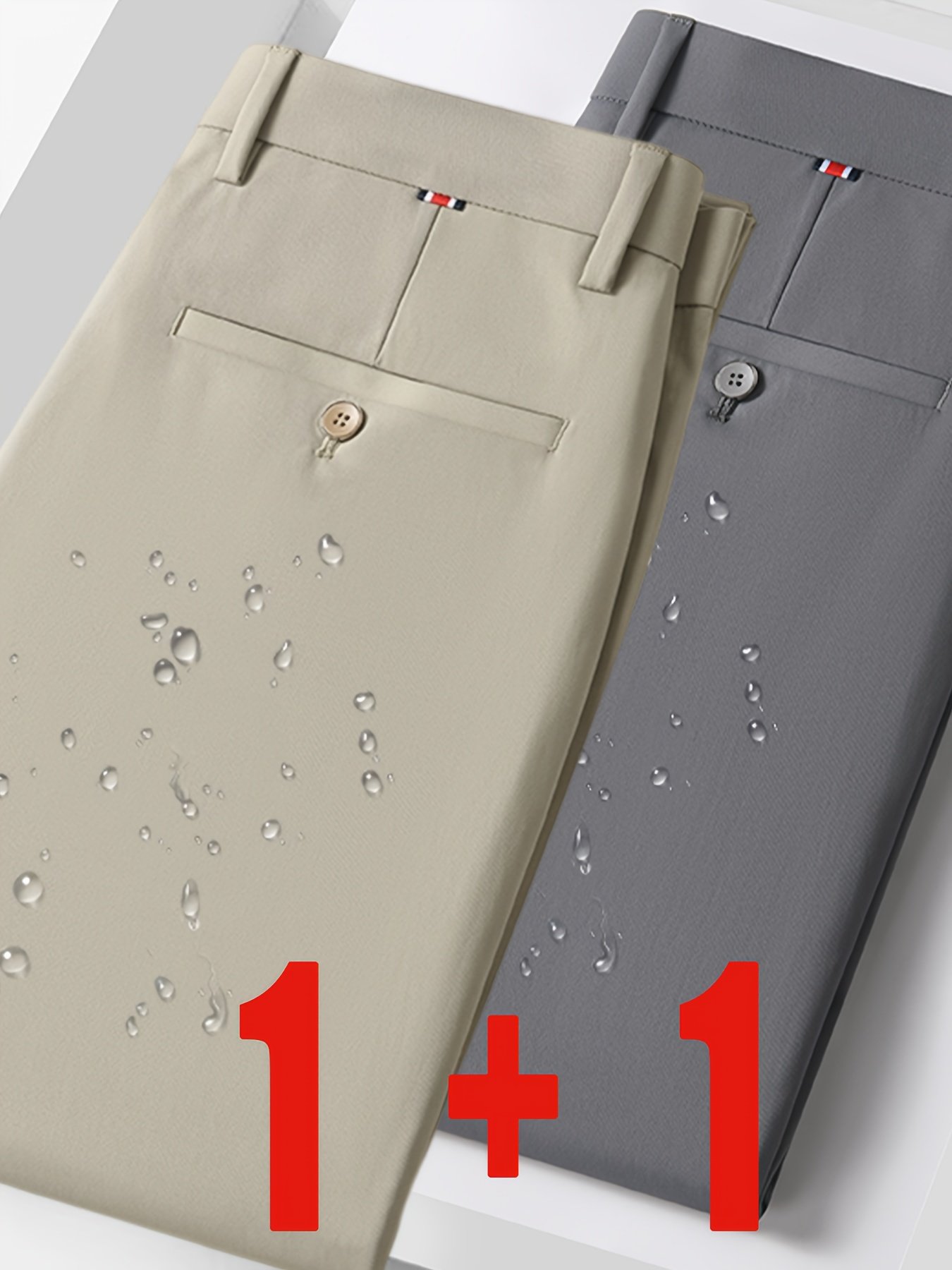 94e06926-672c-4fca-8fac-d4f56b029028.jpg Set of 2, Lightweight Summer Ice Silky Fiber Fabric Men'S Straight Slim-Fit Trousers for Light Business, Stylish Japanese Fashion Brand, Slightly Stretchy Sports Casual Outdoor Quick-Dry Long Pants. - Image 1