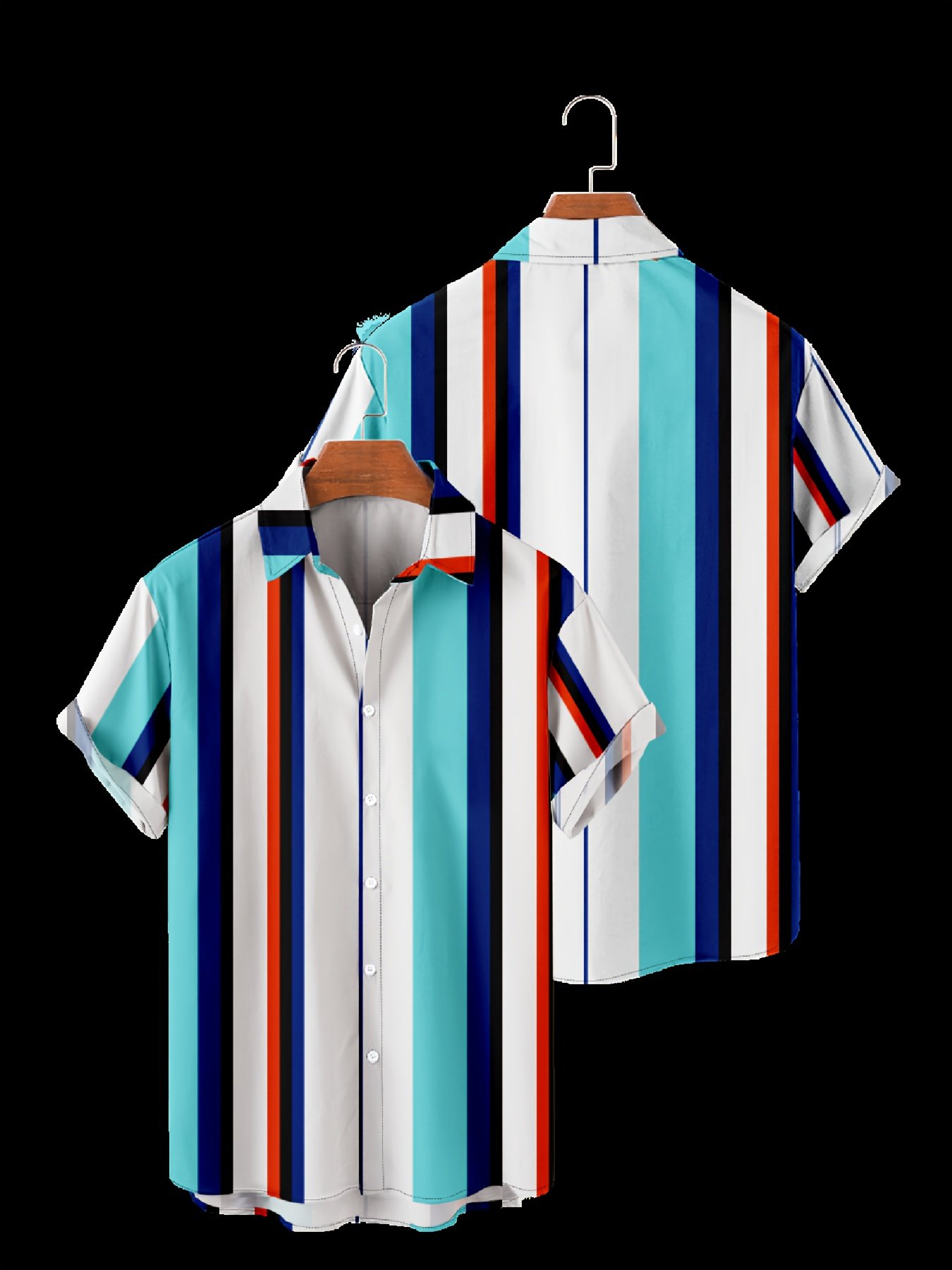 98ec5ab3-758b-439b-9edf-b8bf5d39ad6b.jpg 1pc Men's Casual Short Sleeve Shirt with Unique 3D Digital Print Design - Breathable Polyester, Button-Up Collar, Machine Washable - Perfect for Summer Outdoor Activities & Casual Wear - Ideal Gift for Fashionable Men, Casual Summer Shirt, Buttonup Shirt, Durable Polyester - Image 1