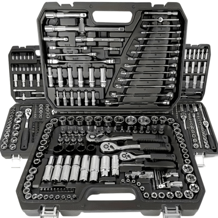 151pcs or 46pcs Heavy-Duty Professional Auto, Bike, Motorcycle Tool Set - All-in-One Mechanic's Toolbox with Socket Wrenches, Impact-Resistant Case, Sockets, Wrenches, Screwdrivers, Pliers - Heavy-Duty Metal Construction for Garage, Workshop, DIY, Car, Bike, Motorcycle Repair - Compact & Portable Mechanic Tool Kit with Ratchet Wrench, No Battery Required, Organized Compartments for Easy Storage